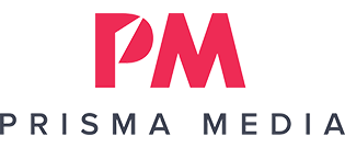 Logo: red PM and text Prisma Media