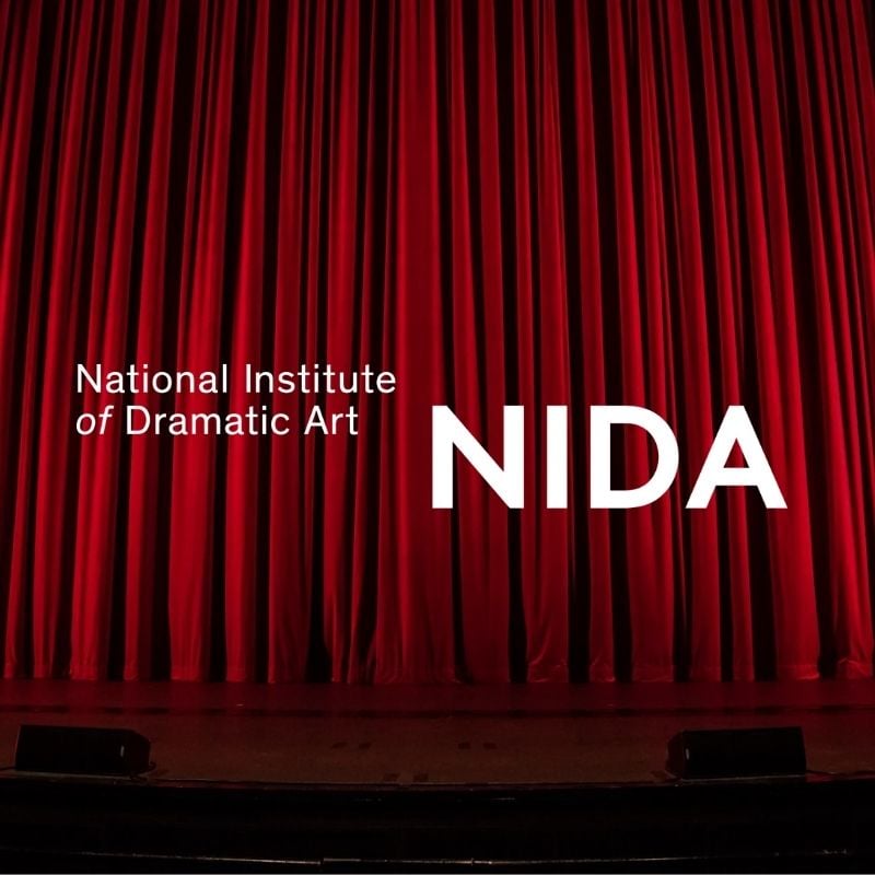 Customer Story NIDA: Background: red theatre curtains